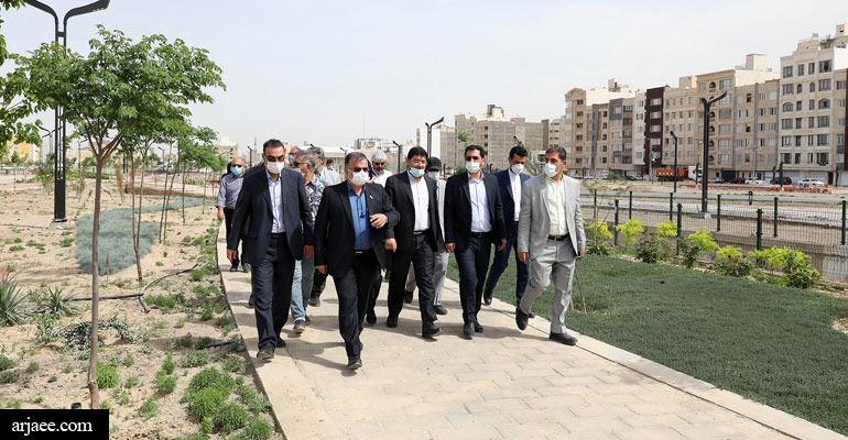 بازدید شهردار مشهد از پروژه کشت پارک -سید عبدالله ارجائی شیرازی
