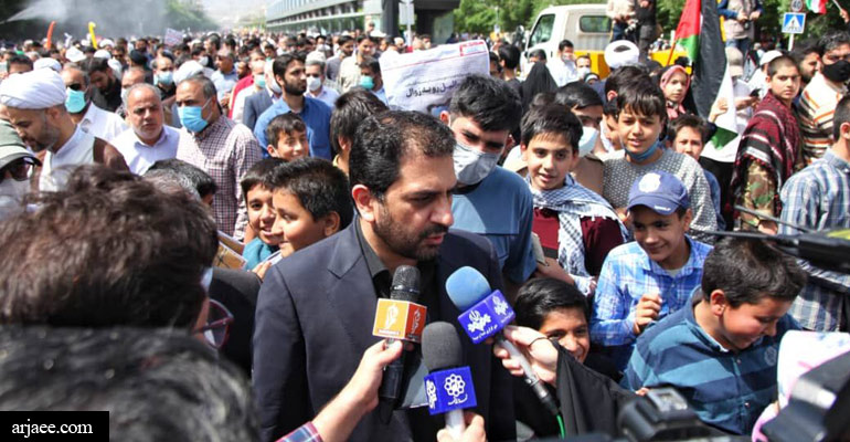  حضور شهردار مشهد در روز جهانی قدس/ قدردانی از حضور چشم‌گیر نوجوانان در راهپیمایی روز قدس -سید عبدالله ارجائی شیرازی